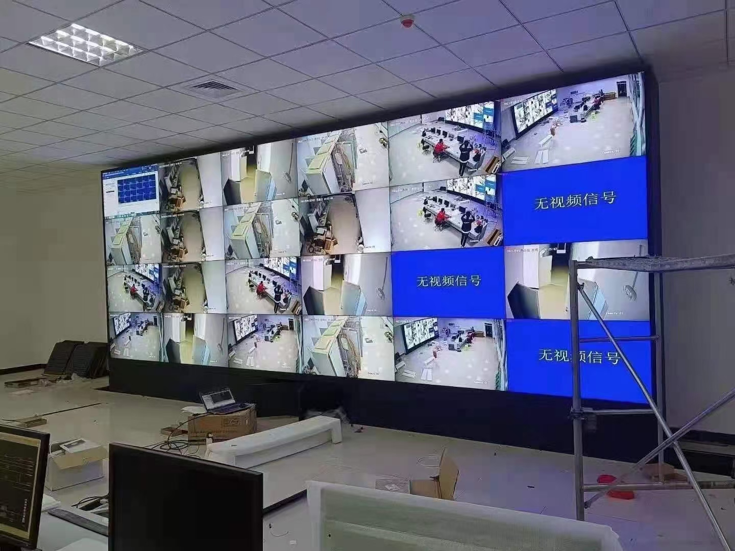 广州4X6安防监控中心控制室液晶拼接电视墙